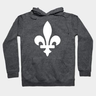 Fleur de lis plain WHITE Hoodie